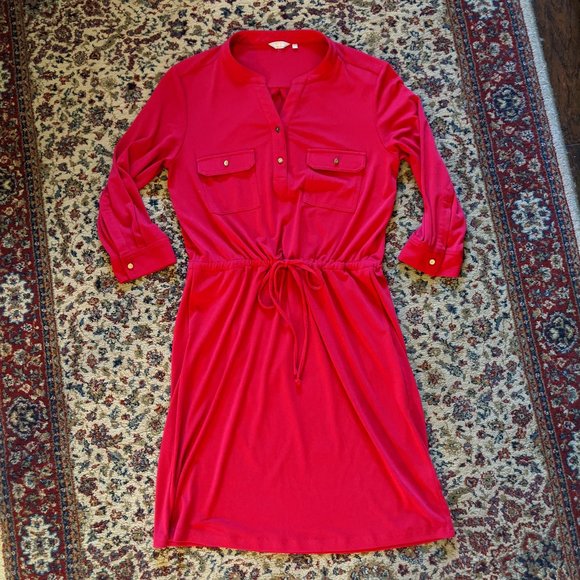 *Fushia Red Shirt Dress by Ellie Kai- Size 10 - Picture 1 of 5